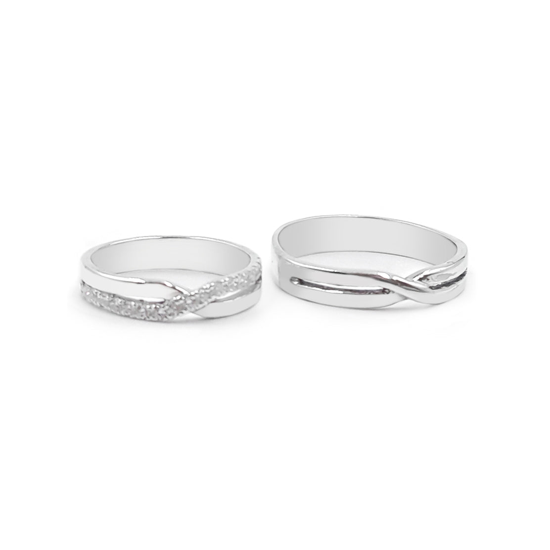 Aros de Promesa Cruzados - Plata 950