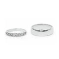 Aros de promesa Cintillo - Plata 950