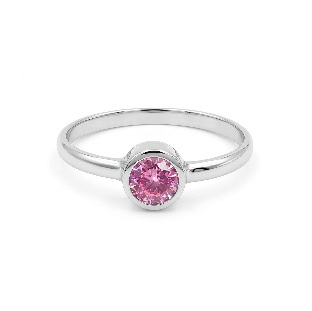 Anillo Solitario-Plata 950/925