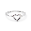 Anillo Tiny Silueta de Corazón - Plata 950/925