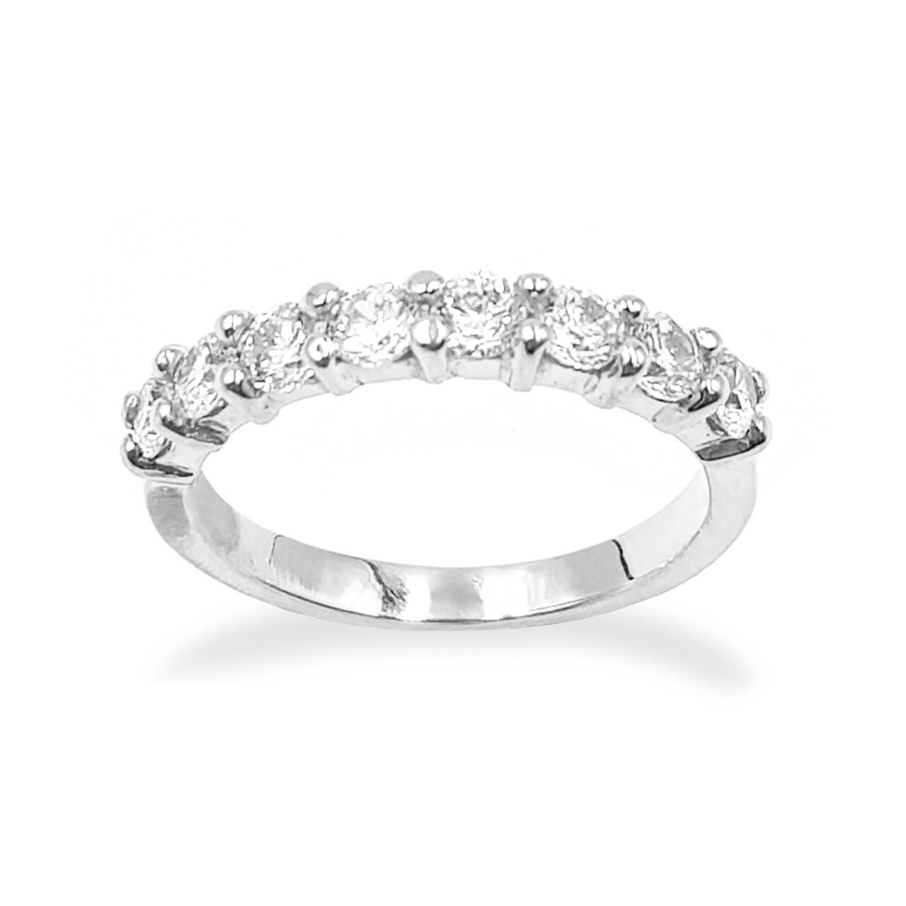 Anillo Medio Riviere Shiny - Plata 950