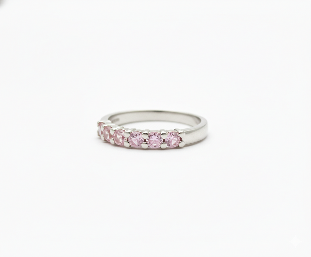 Anillo Medio Riviere Shiny - Plata 950