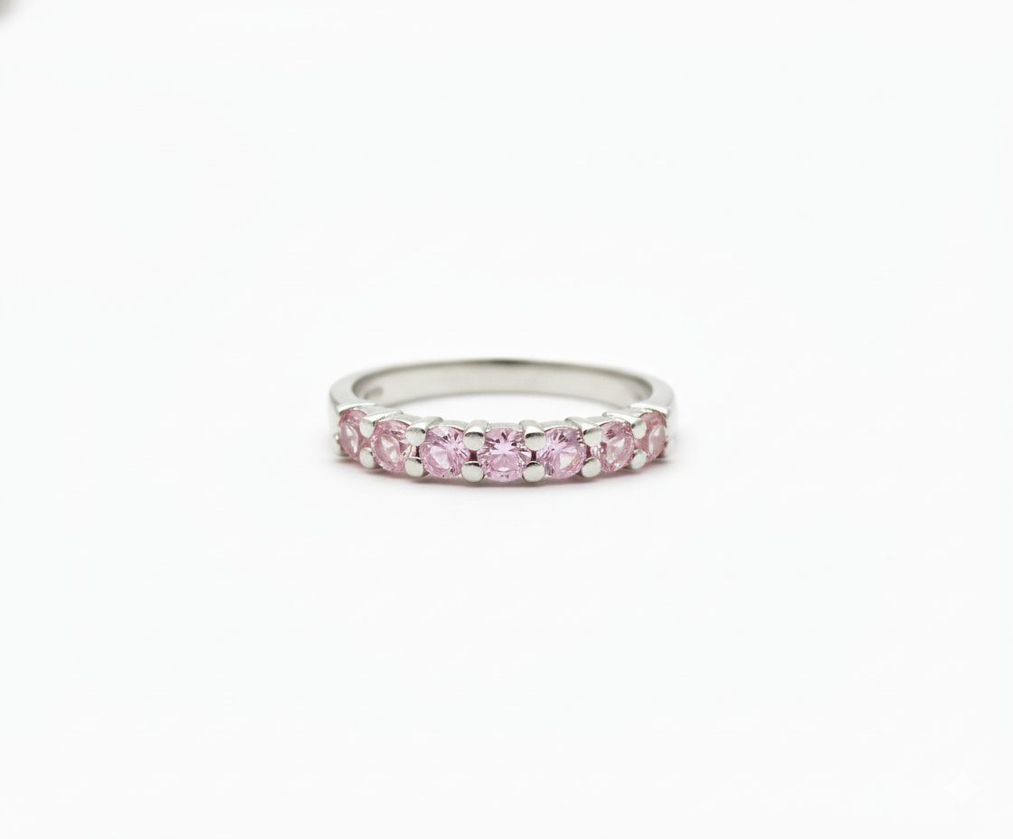 Anillo Medio Riviere Shiny - Plata 950