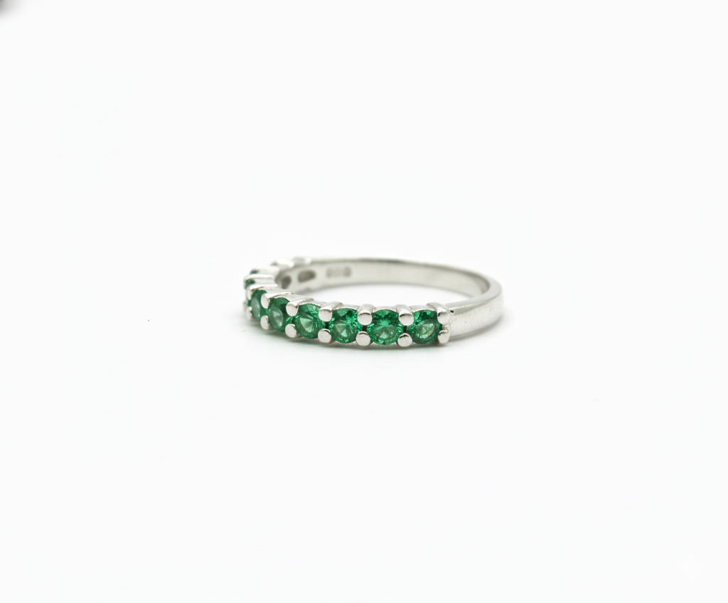 Anillo Medio Riviere Shiny - Plata 950