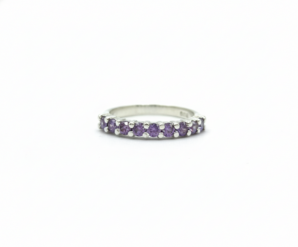 Anillo Medio Riviere Shiny - Plata 950