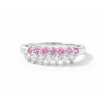 Anillo Medio Riviere Doble - Plata 950