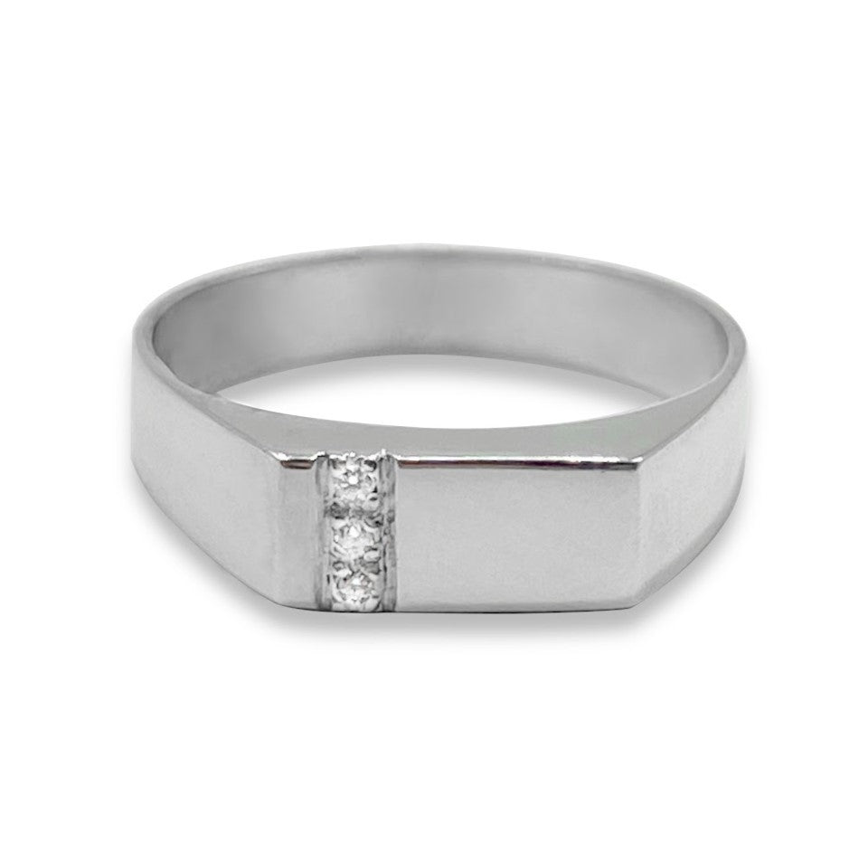 Anillo Chevalier Slim - Plata 950/925