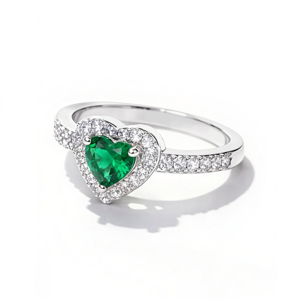 Anillo Emerald Love - Plata 950/925