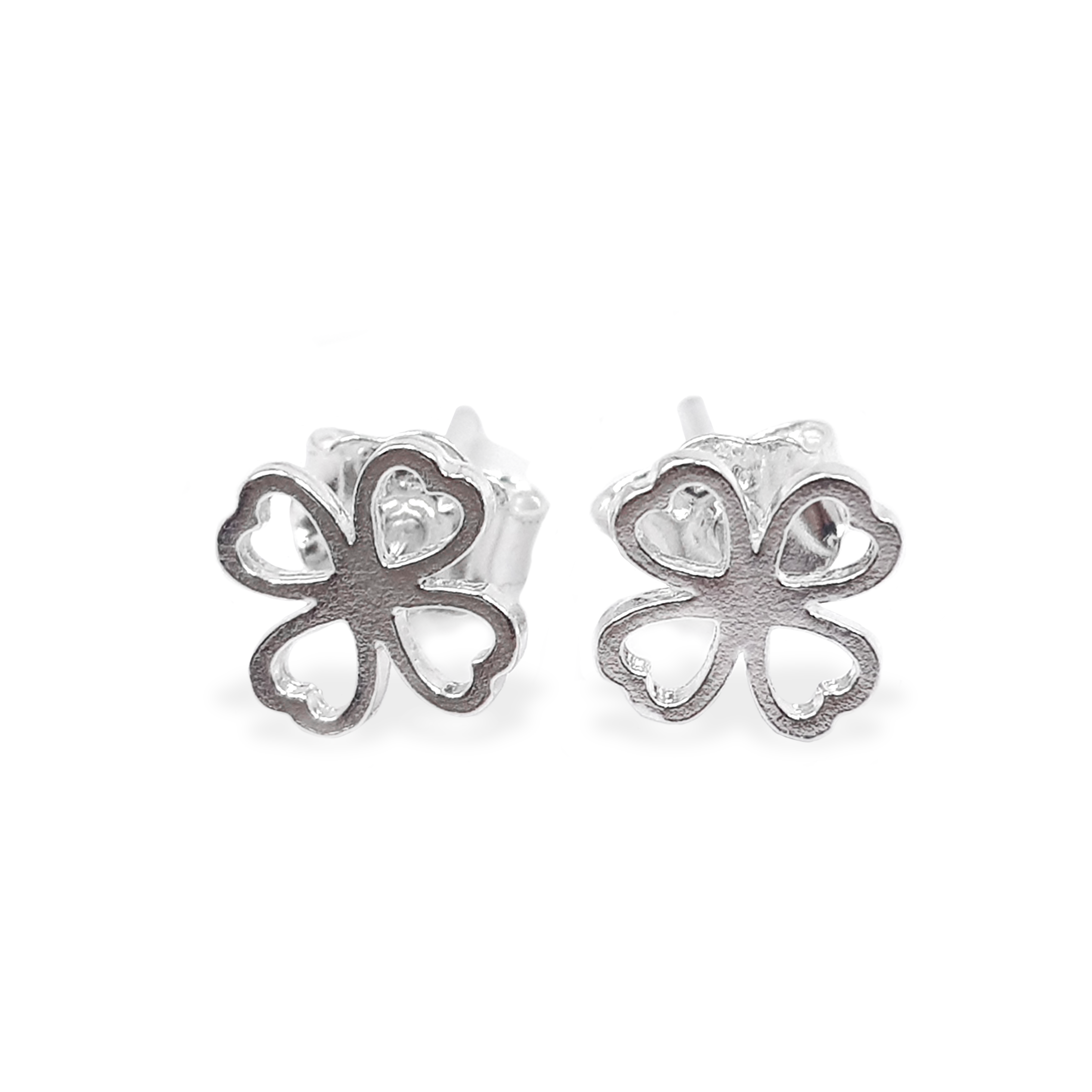Aretes de Trébol-Plata 950/925