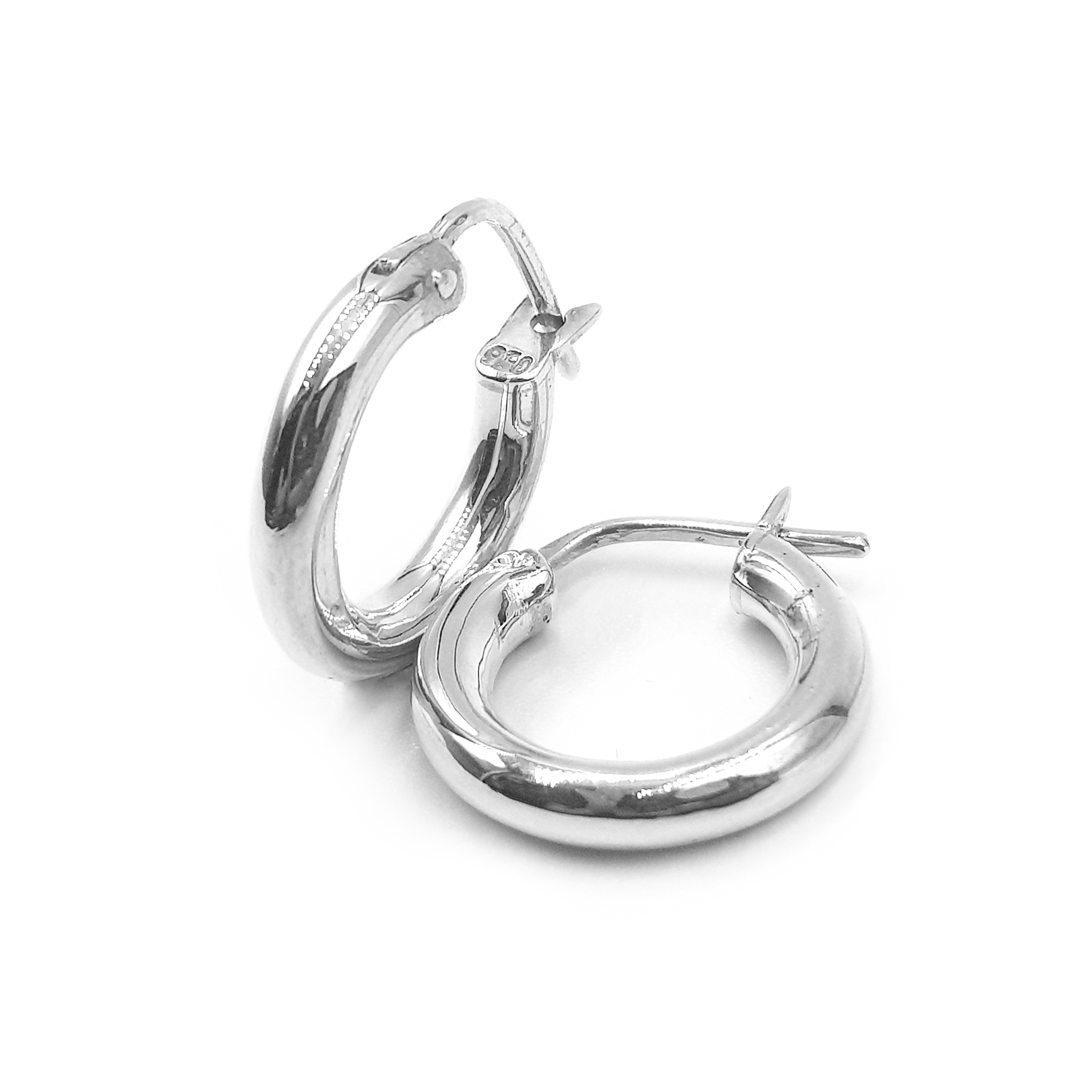Argollas Tubulares Bold - Plata 950/925