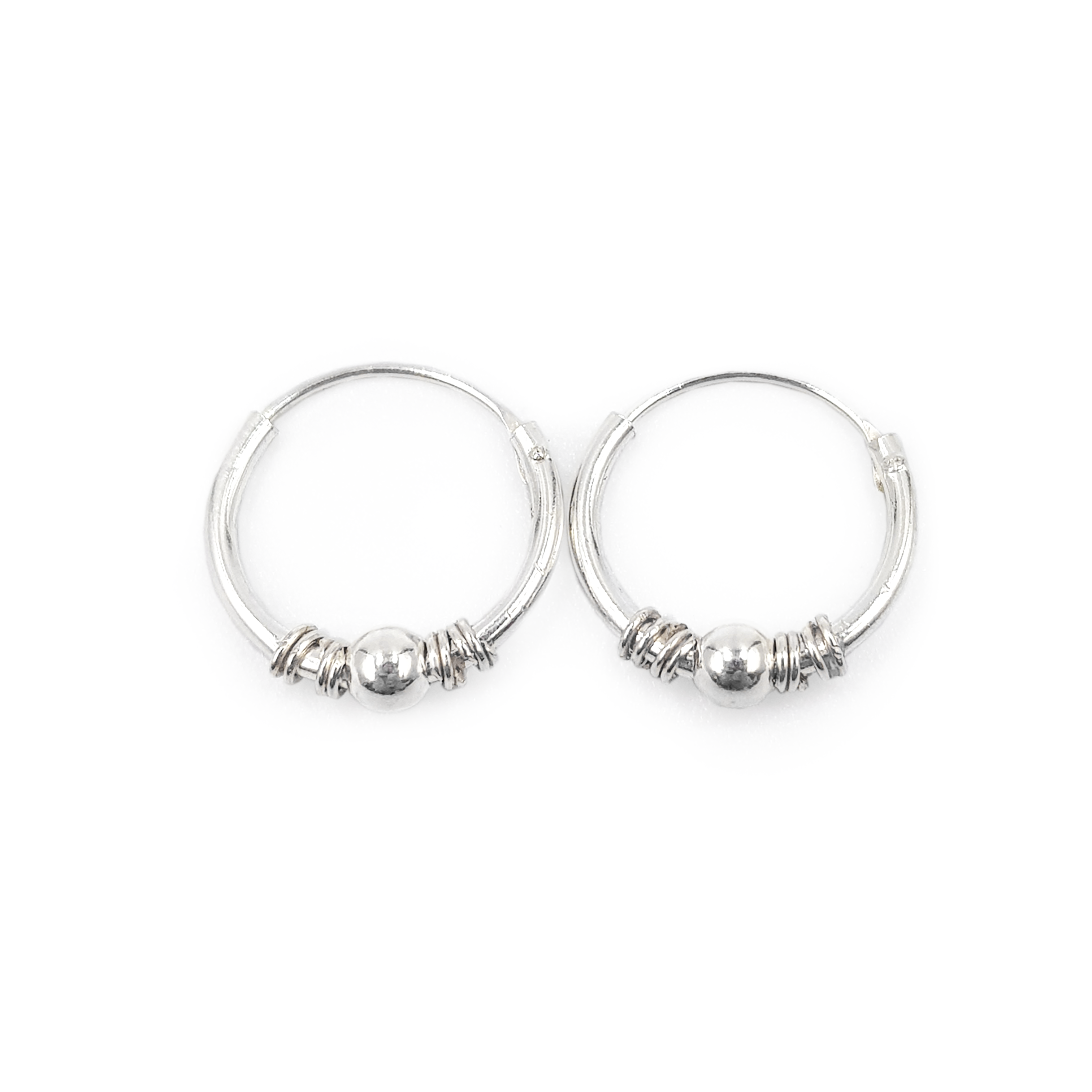 Argollas Piercing con Detalles - Plata 950/925