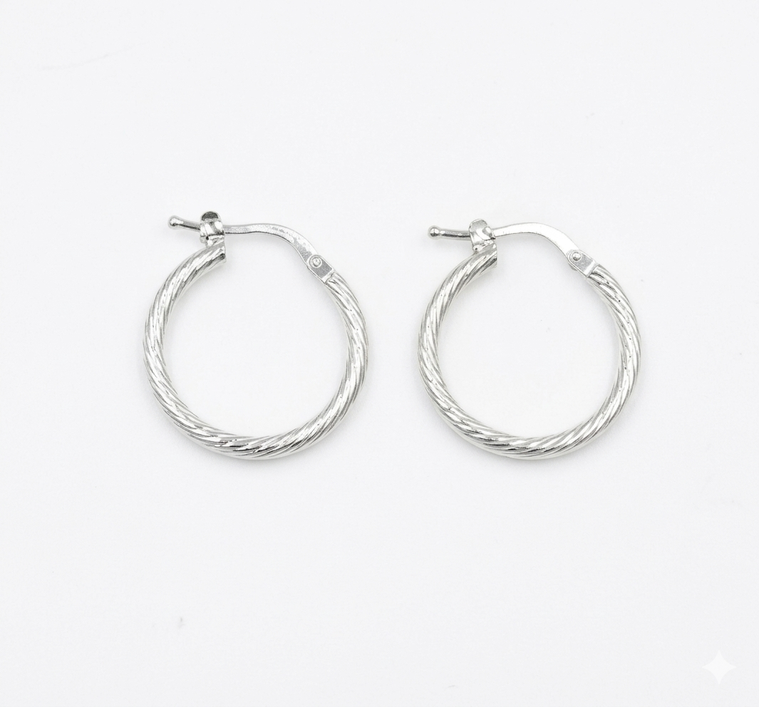 Argollas Semi Entorchadas - Plata 950/925