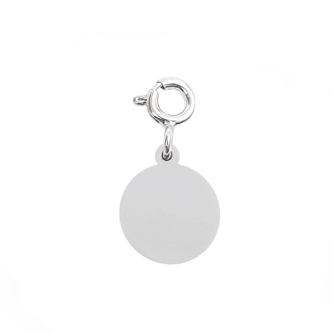 Charm Placa Circular - Plata 950/925