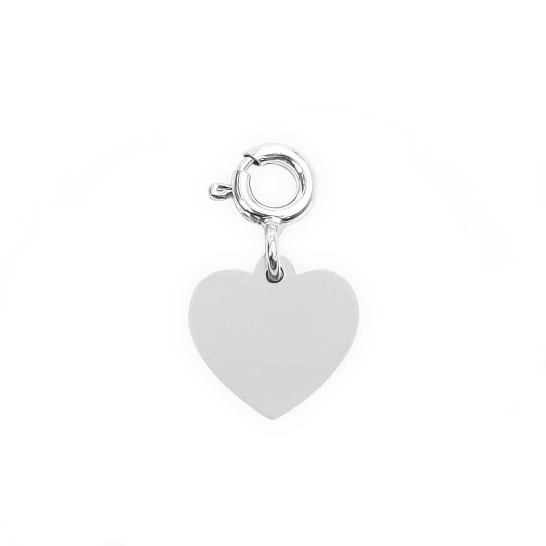Charm Placa Corazón - Plata 950/925