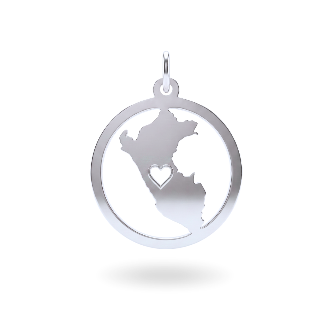 Dije Love Perú Mapa 2 - Plata 950