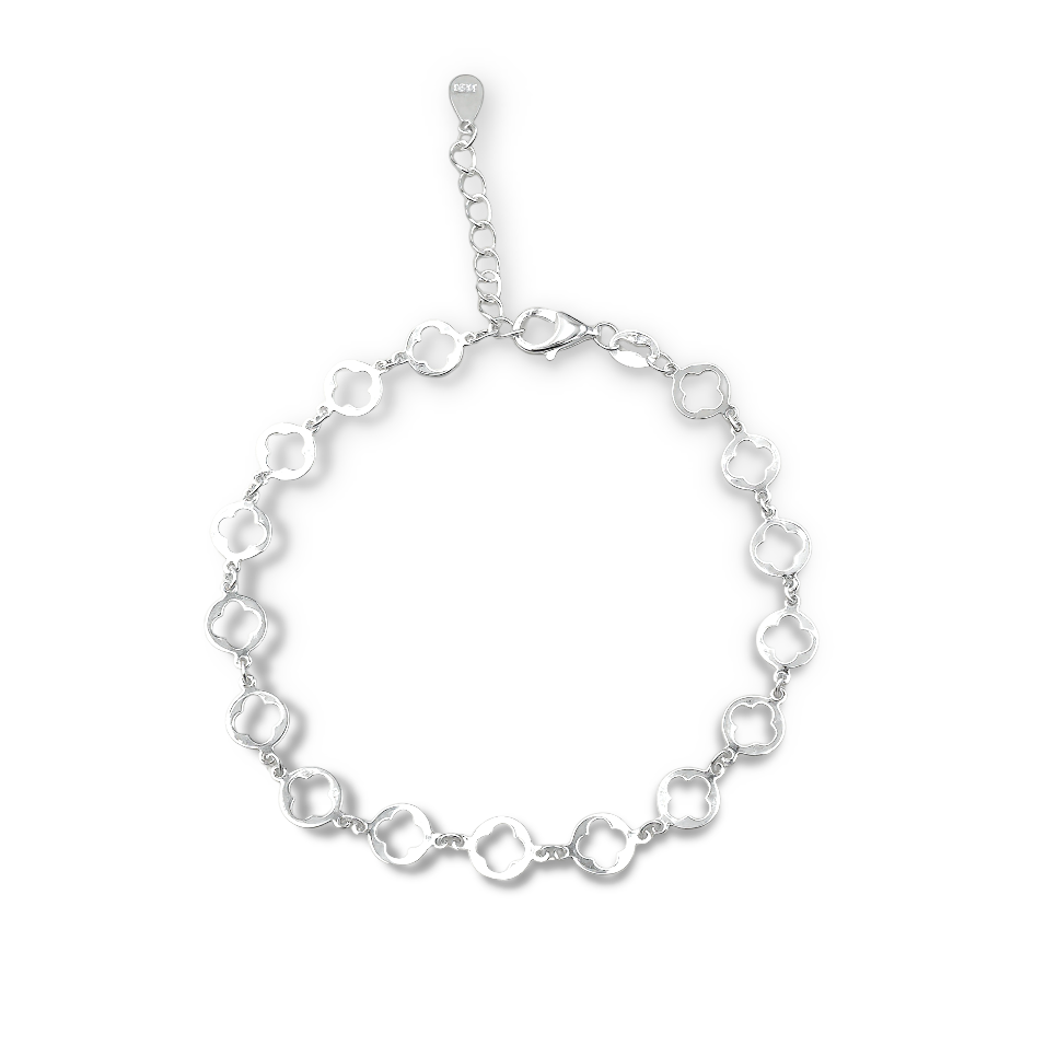 Pulsera Flor de Plata  Plata 925
