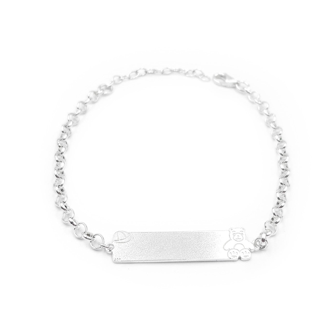 Esclava Kids Osito - Plata 950