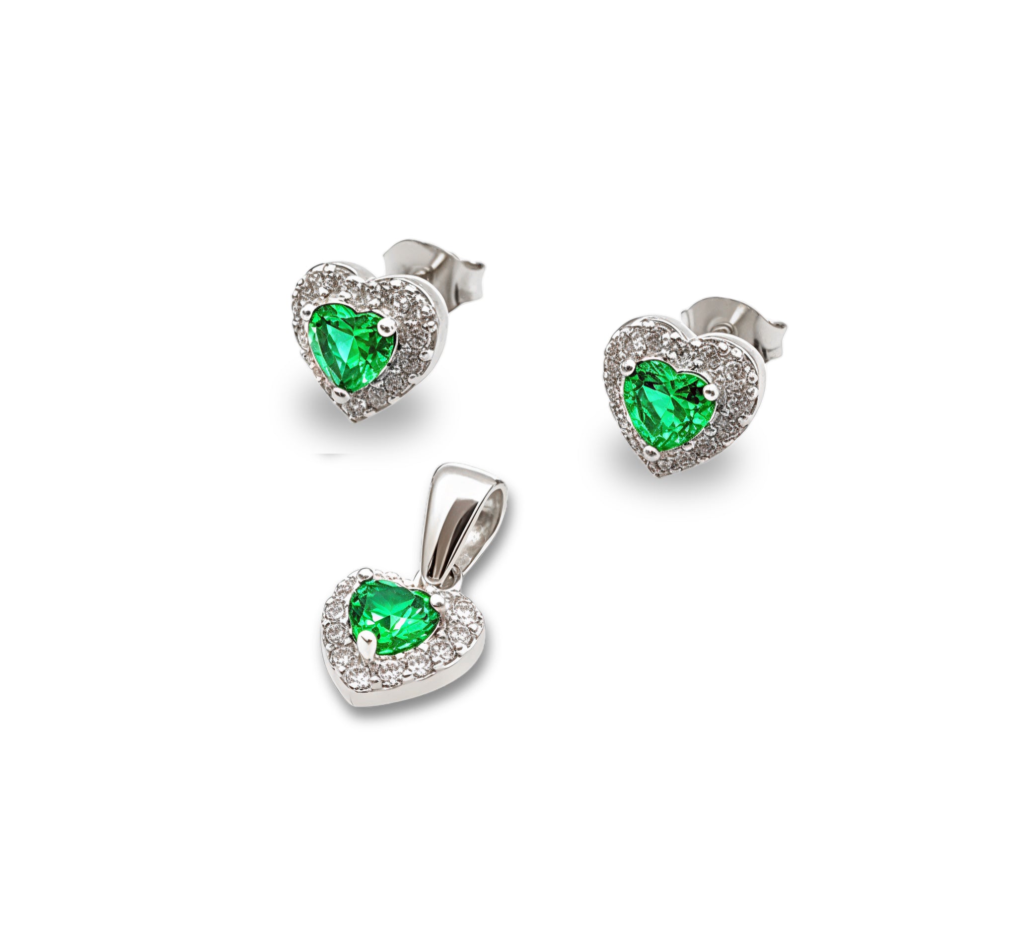 Set Amor Esmeralda - Plata 950