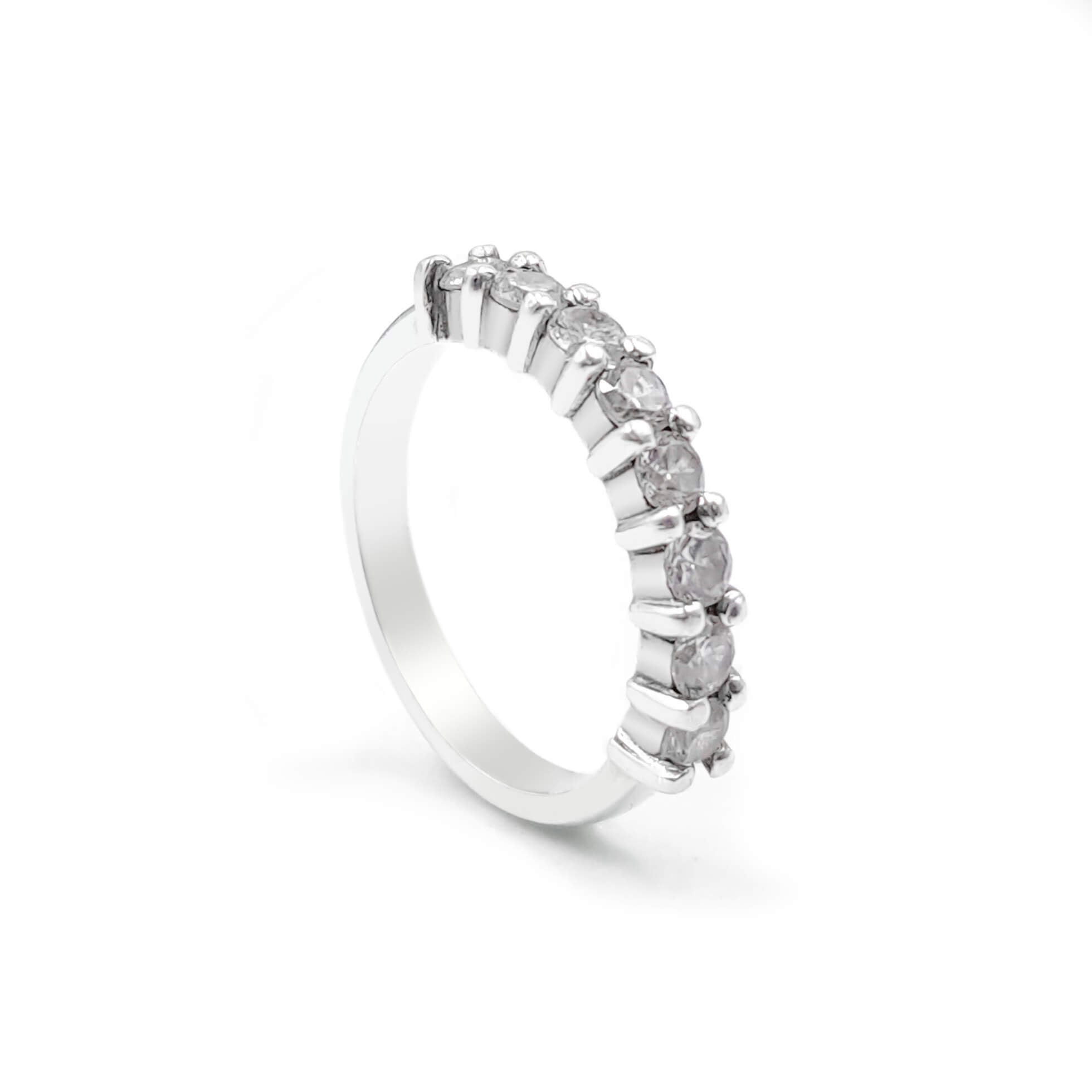 Anillo Medio Riviere Shiny - Plata 950