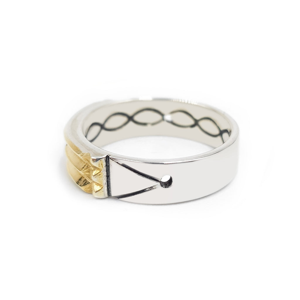 Anillo Atlante Dama – Plata 950 / Oro 18K