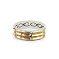 Anillo Atlante Dama – Plata 950 / Oro 18K