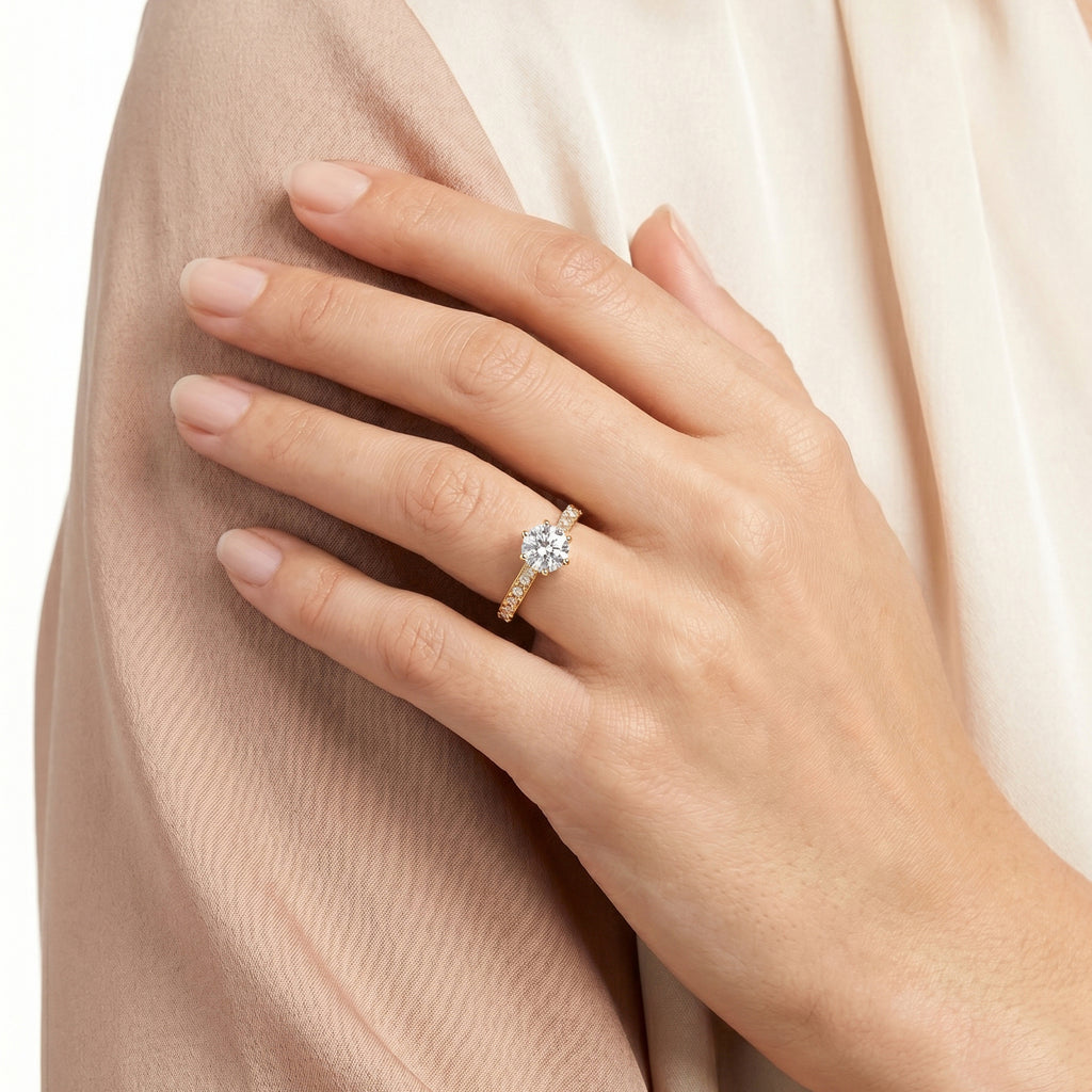 Anillo De Compromiso V3  Oro 18K