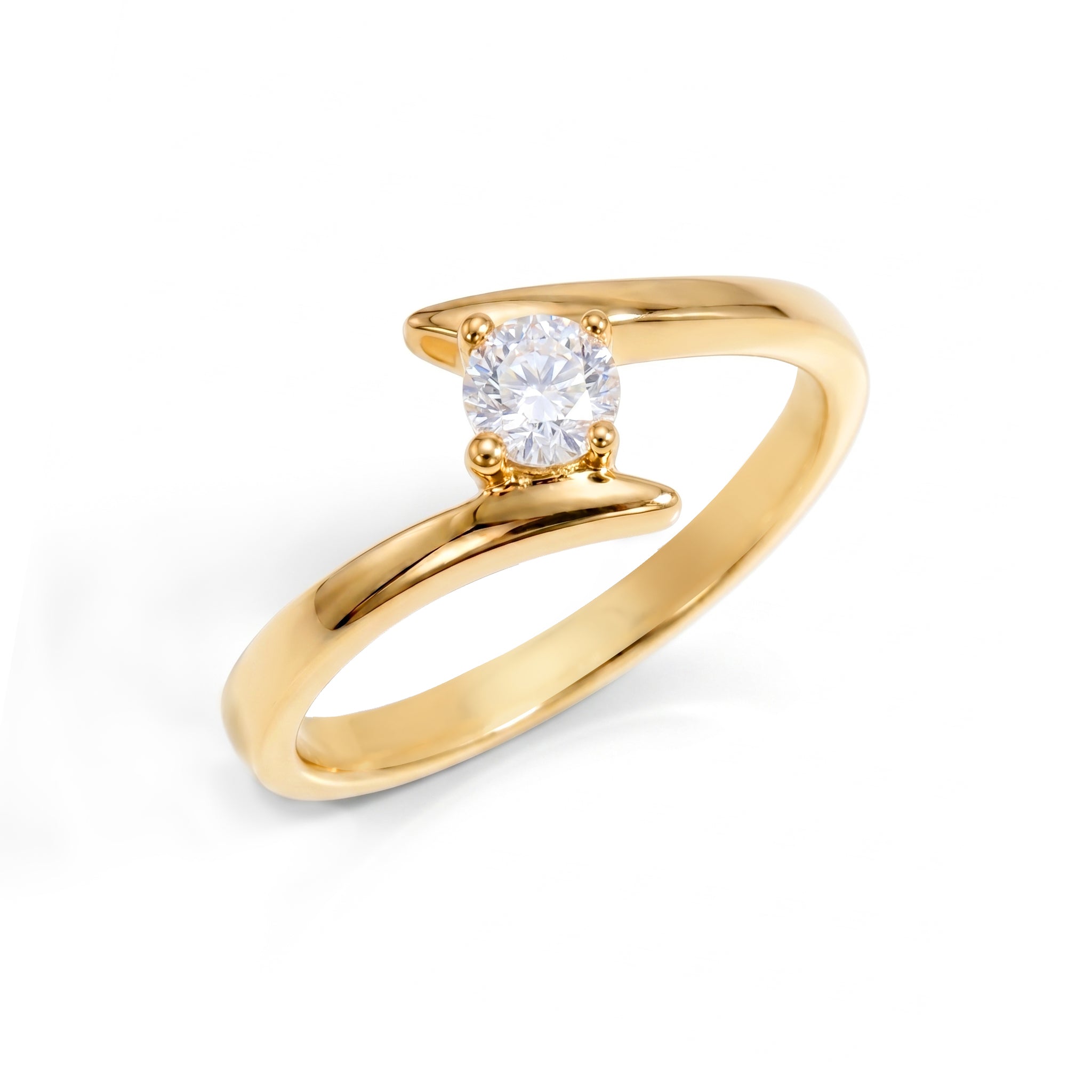Anillo De Compromiso V8 - Oro 18 K