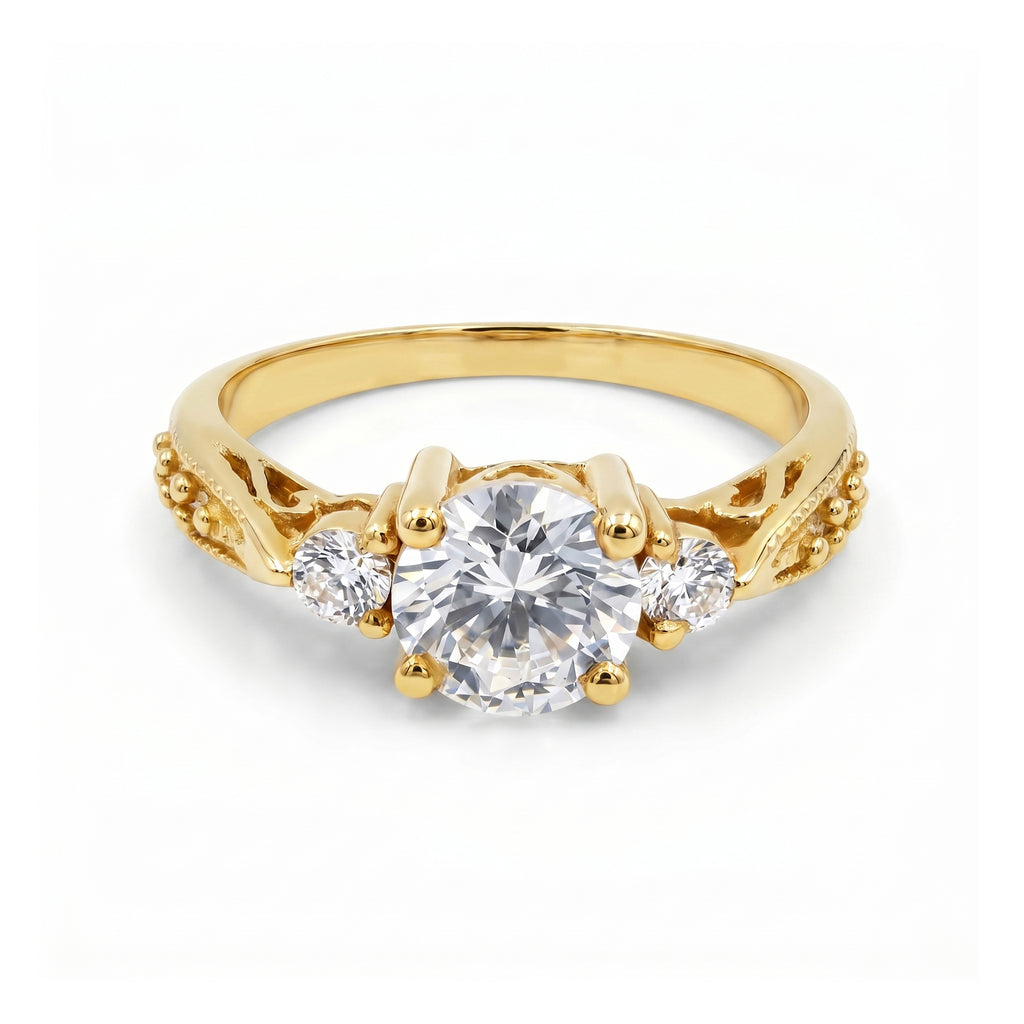 Anillo De Compromiso V18  Oro 18K