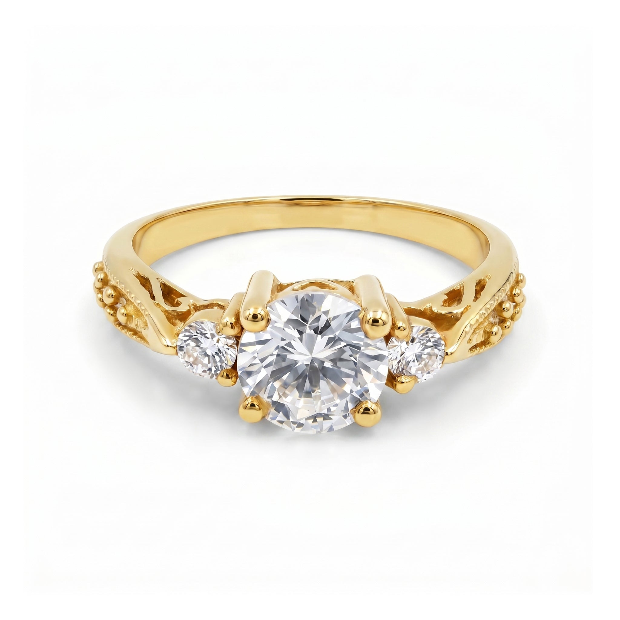 Anillo De Compromiso V18  Oro 18K