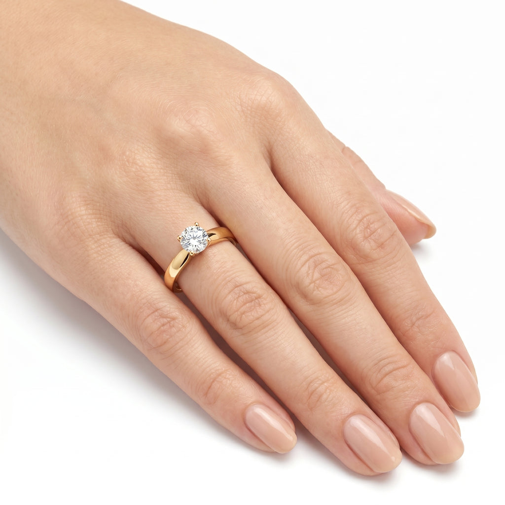 Anillo De Compromiso V19  Oro 18k