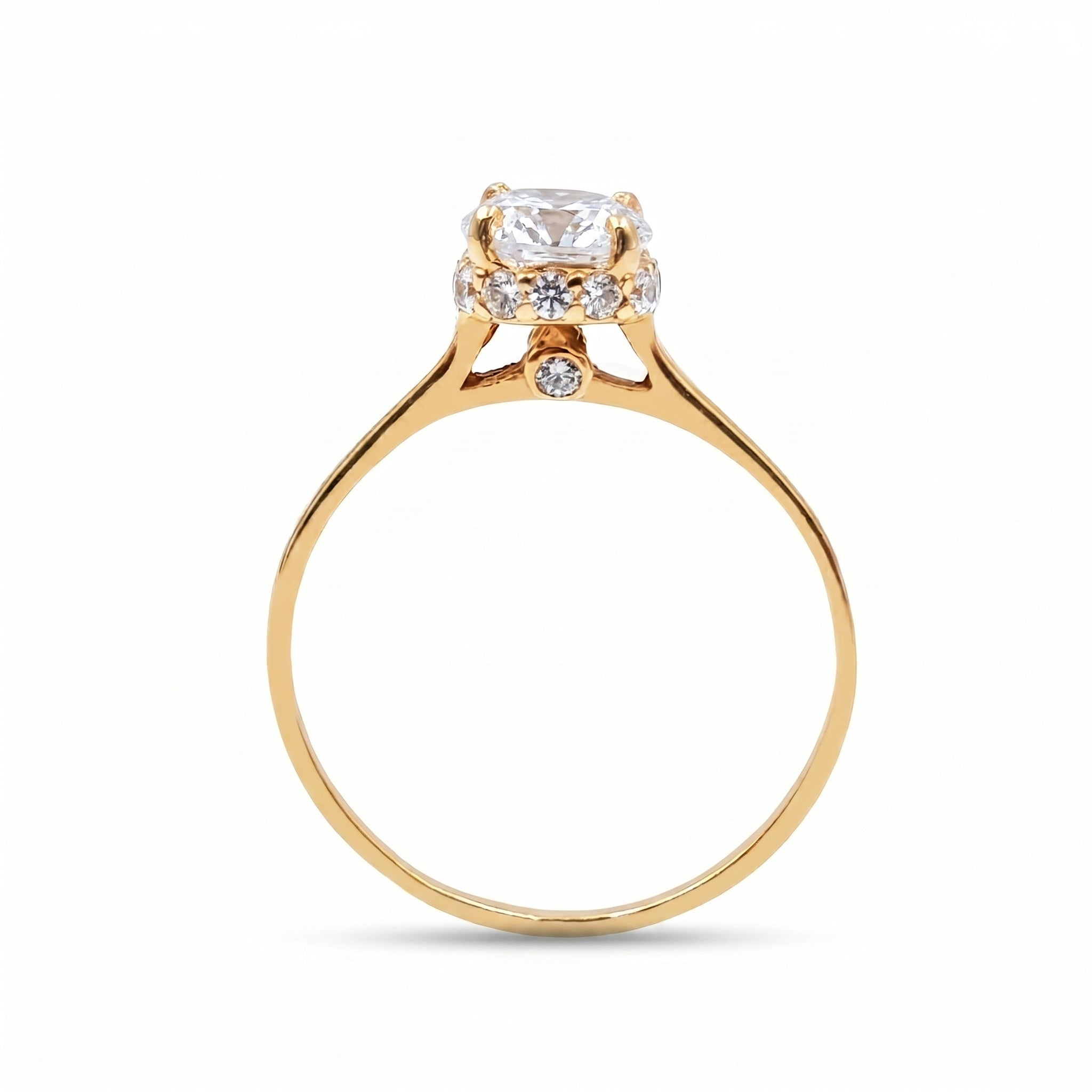 Anillo De Compromiso V20  Oro 18K