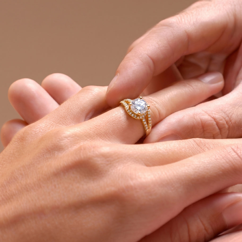 Anillo De Compromiso V21  Oro 18K