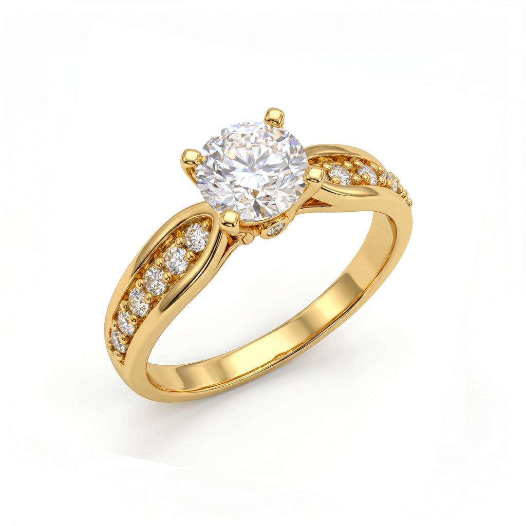 Anillo De Compromiso V22  Oro 18K
