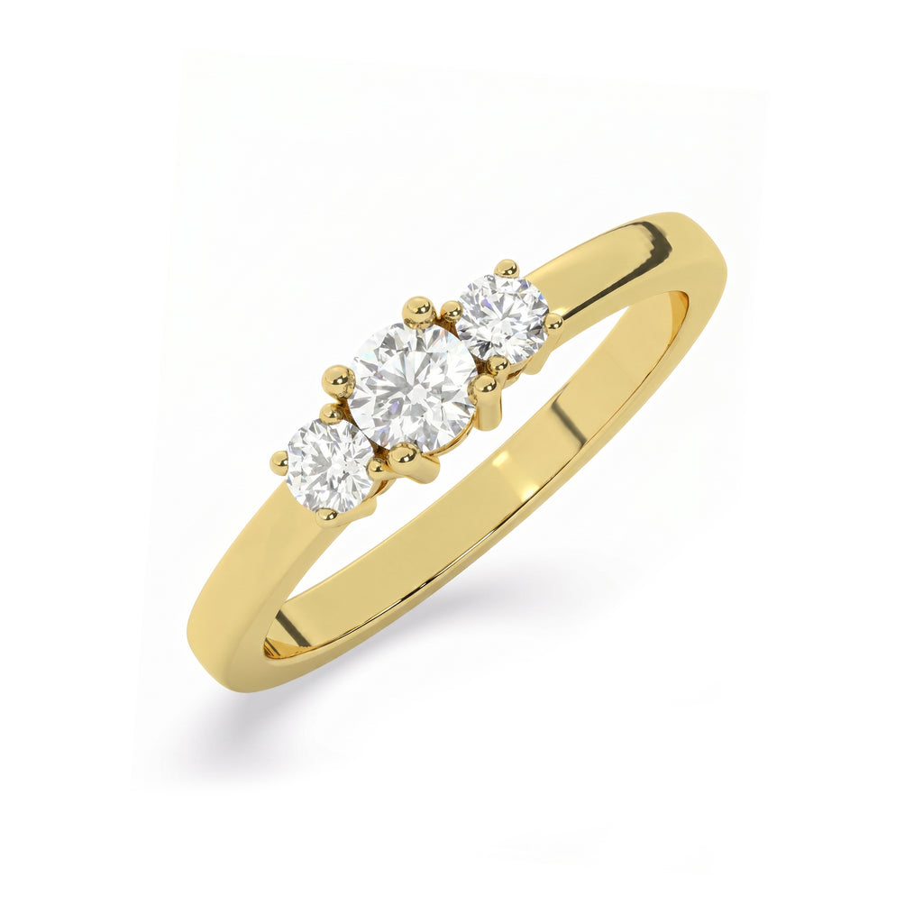 Anillo De Compromiso V23  Oro 18K