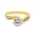 Anillo De Compromiso V25  Oro 18K