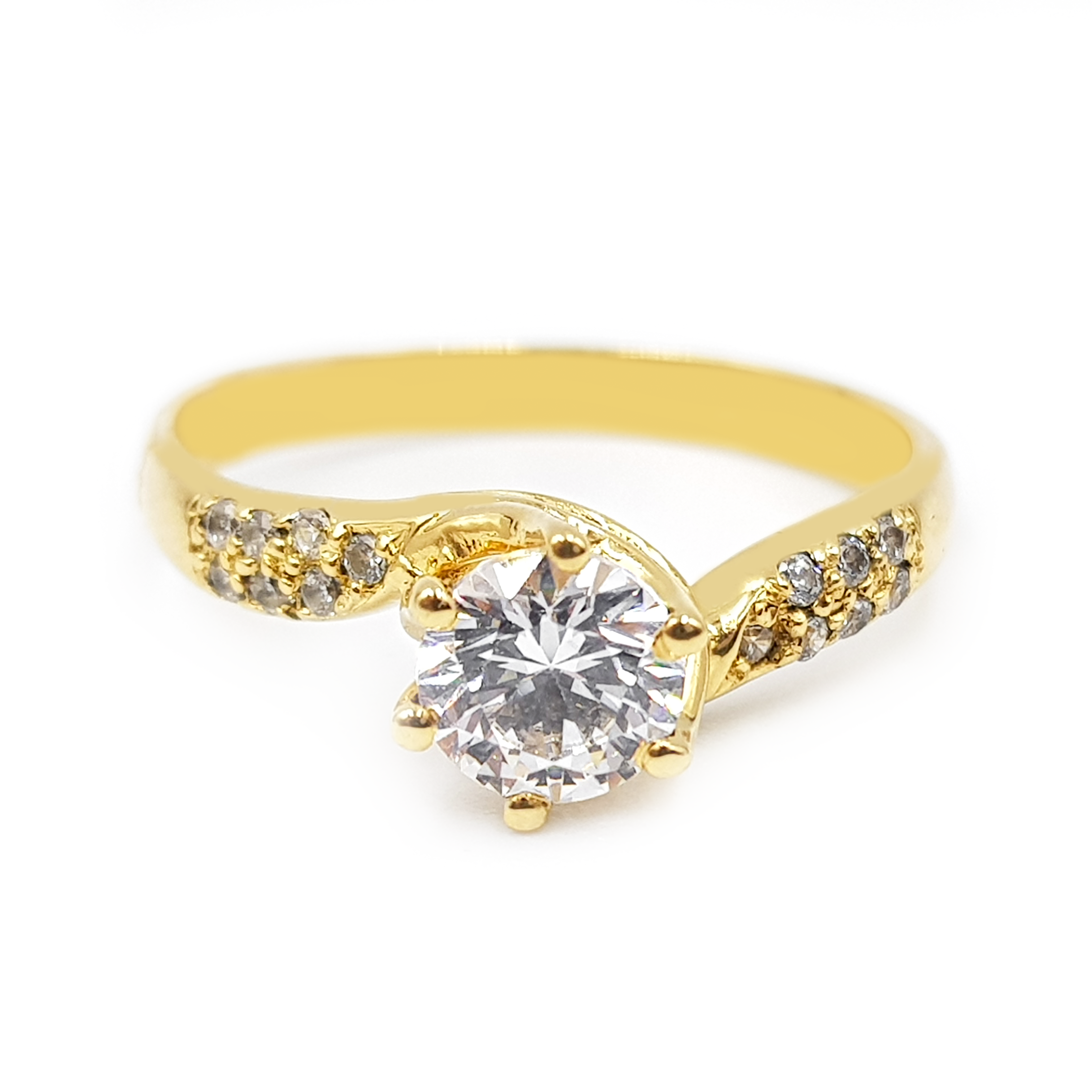 Anillo De Compromiso V25  Oro 18K