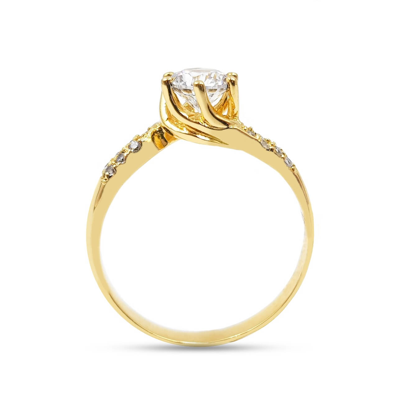 Anillo De Compromiso V25  Oro 18K