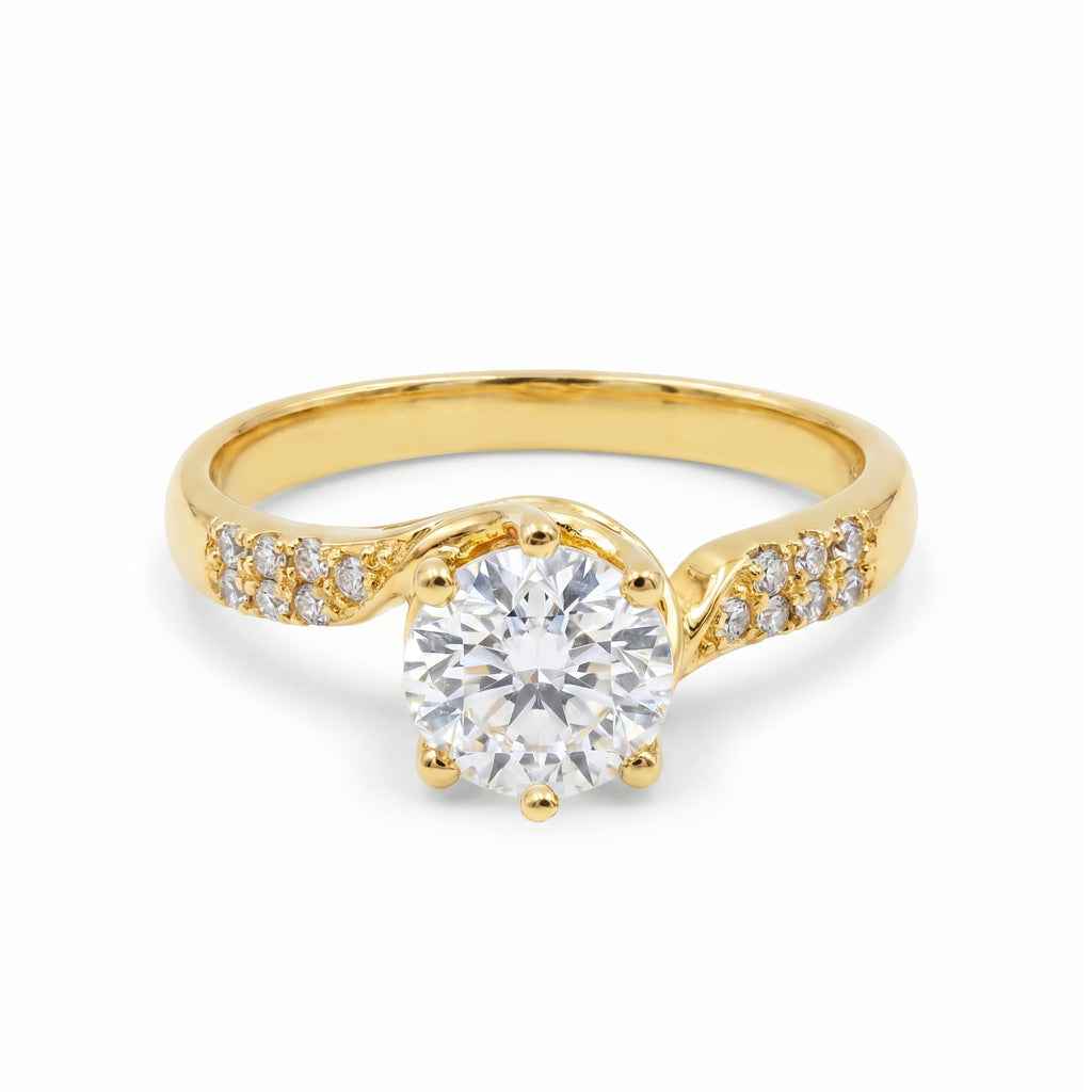 Anillo De Compromiso V24  Oro 18K