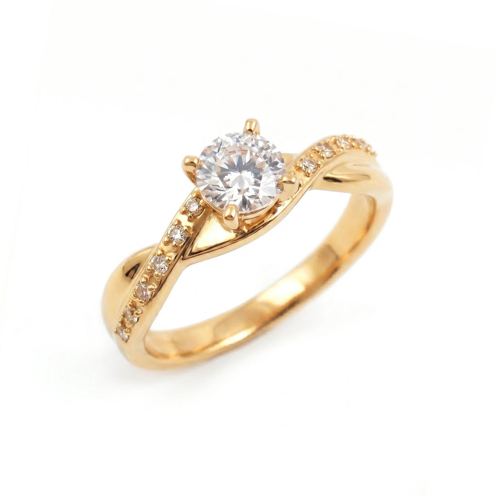 Anillo De Compromiso V27 - Oro 18K