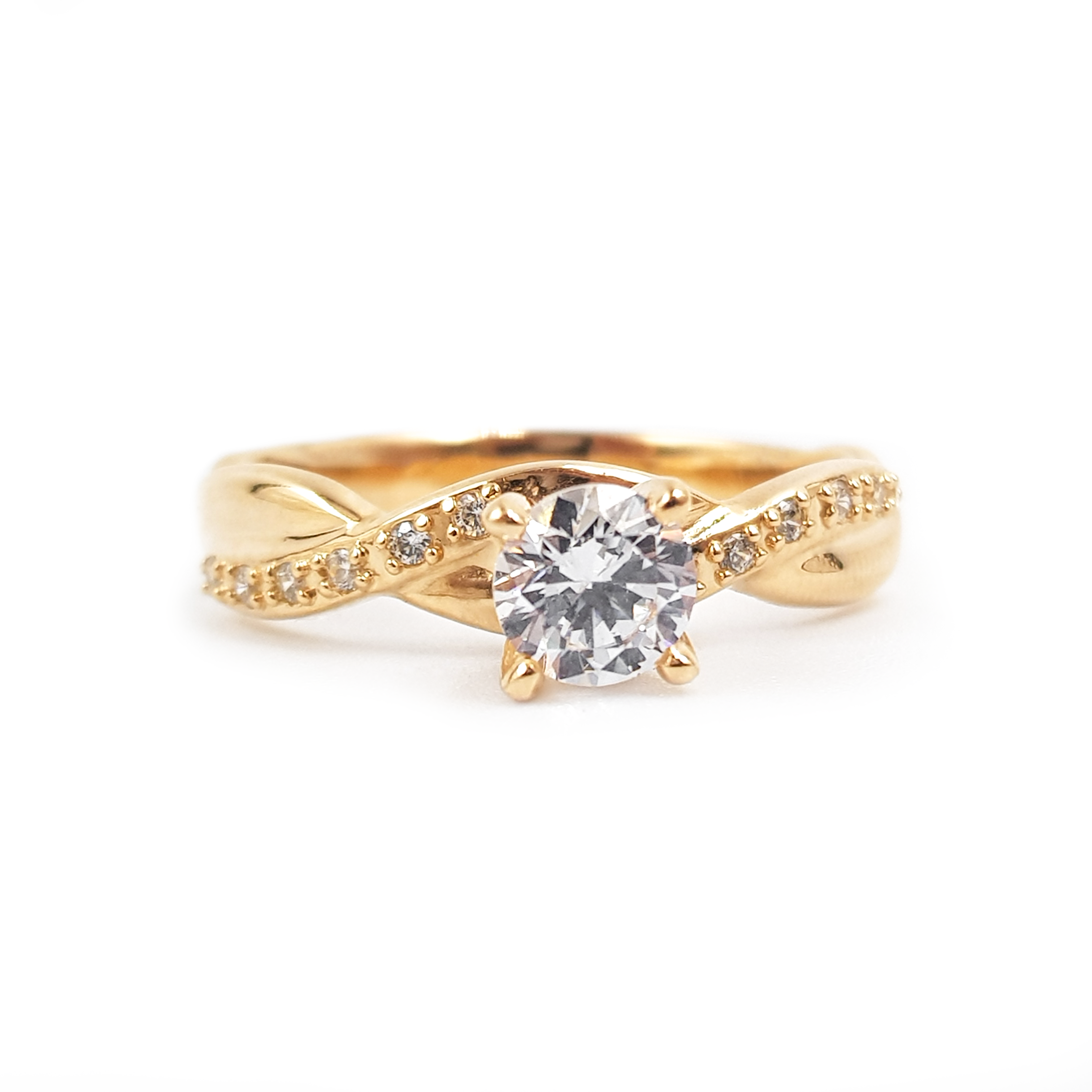 Anillo De Compromiso V27  Oro 18K