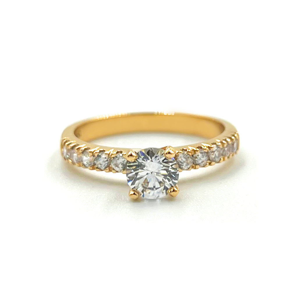 Anillo De Compromiso V30  Oro 18k