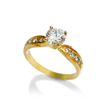 Anillo De Compromiso V43  Oro 18K