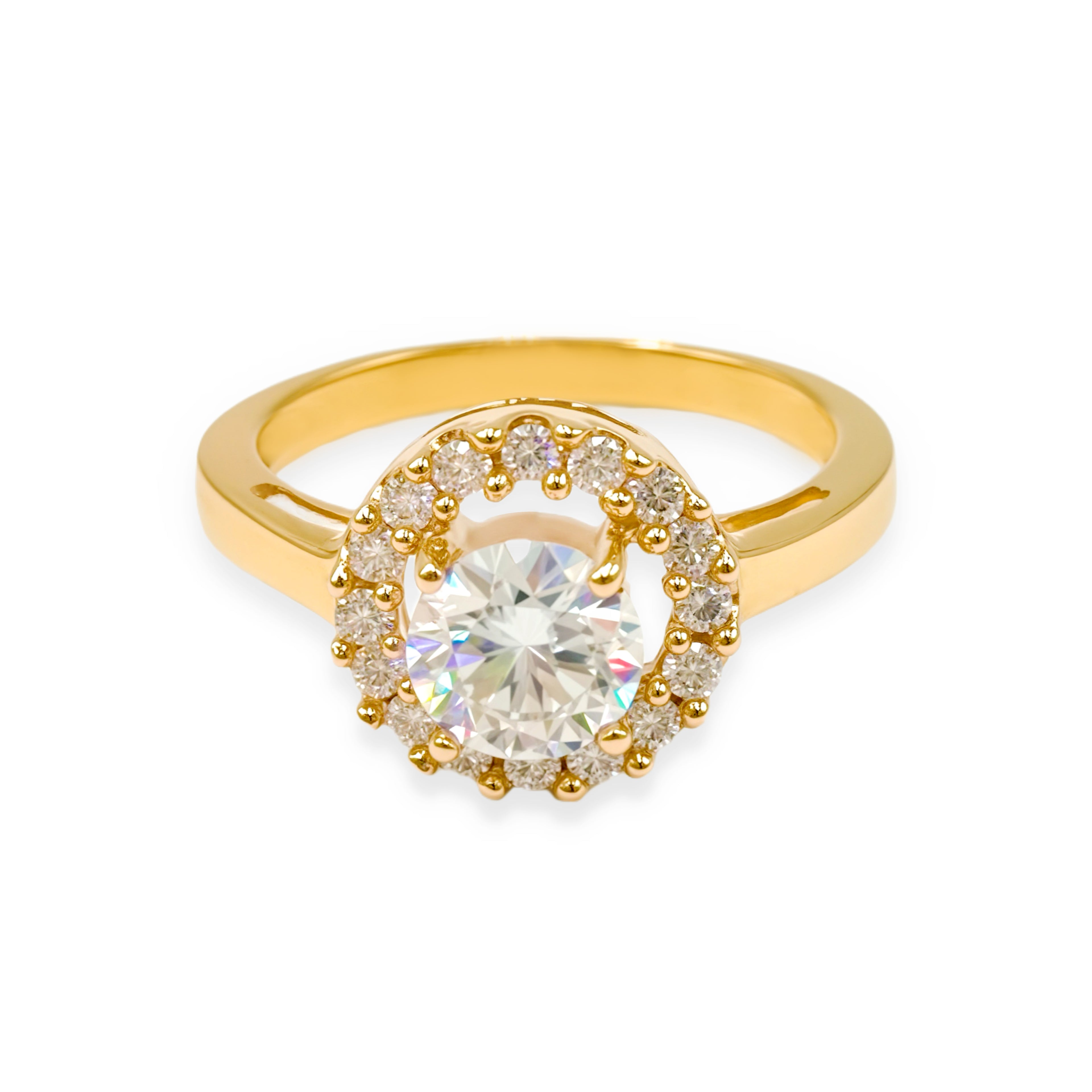 Anillo De Compromiso Diamanti - Oro Blanco 18k