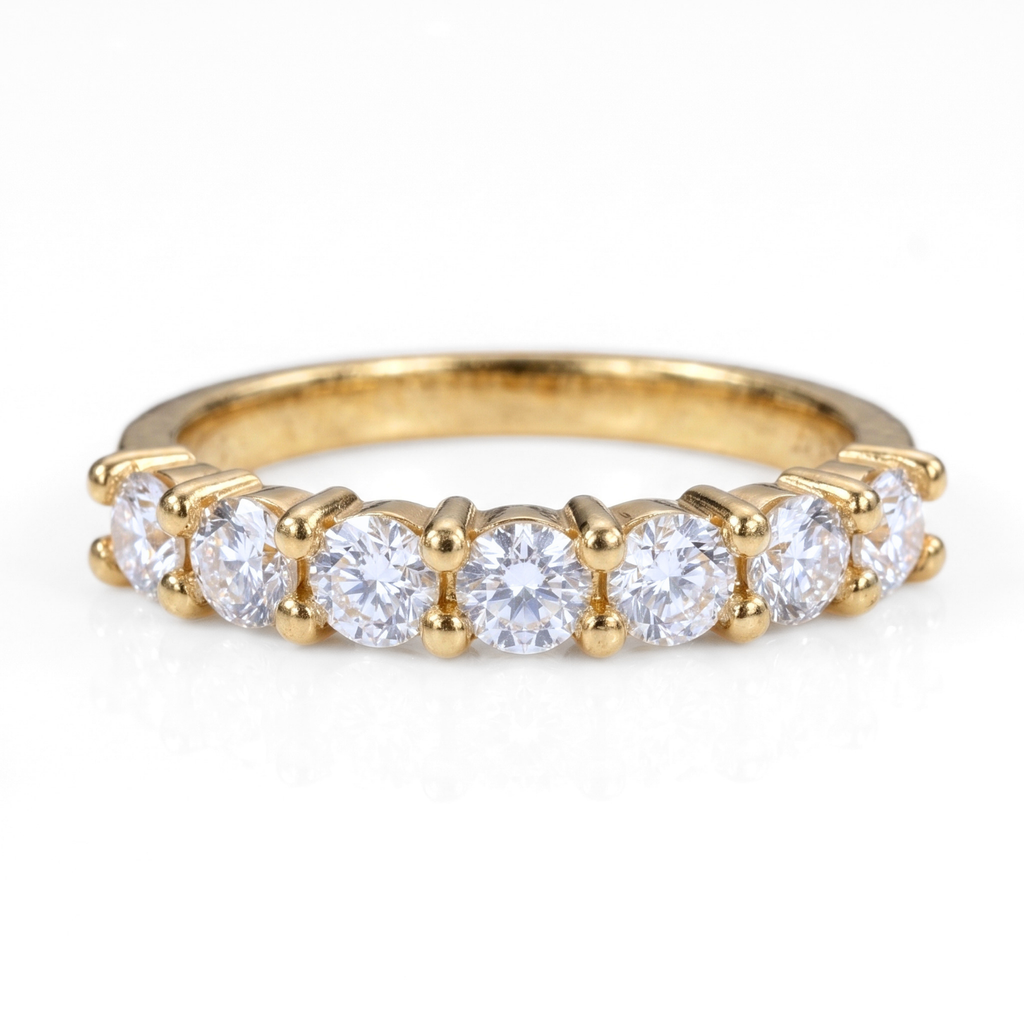 Anillo Medio Riviere - Oro 18K