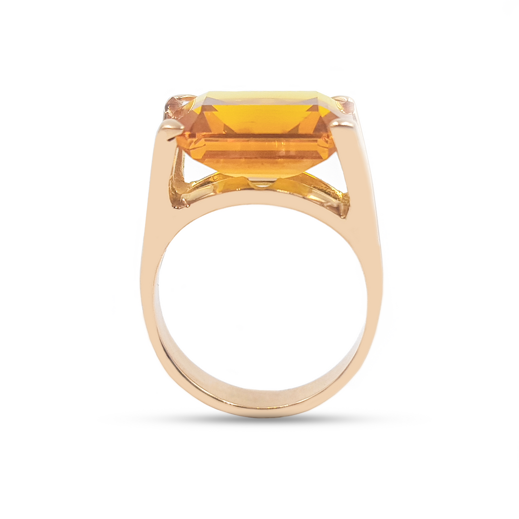 Anillo Gema Natural Topacio II - Oro 18K
