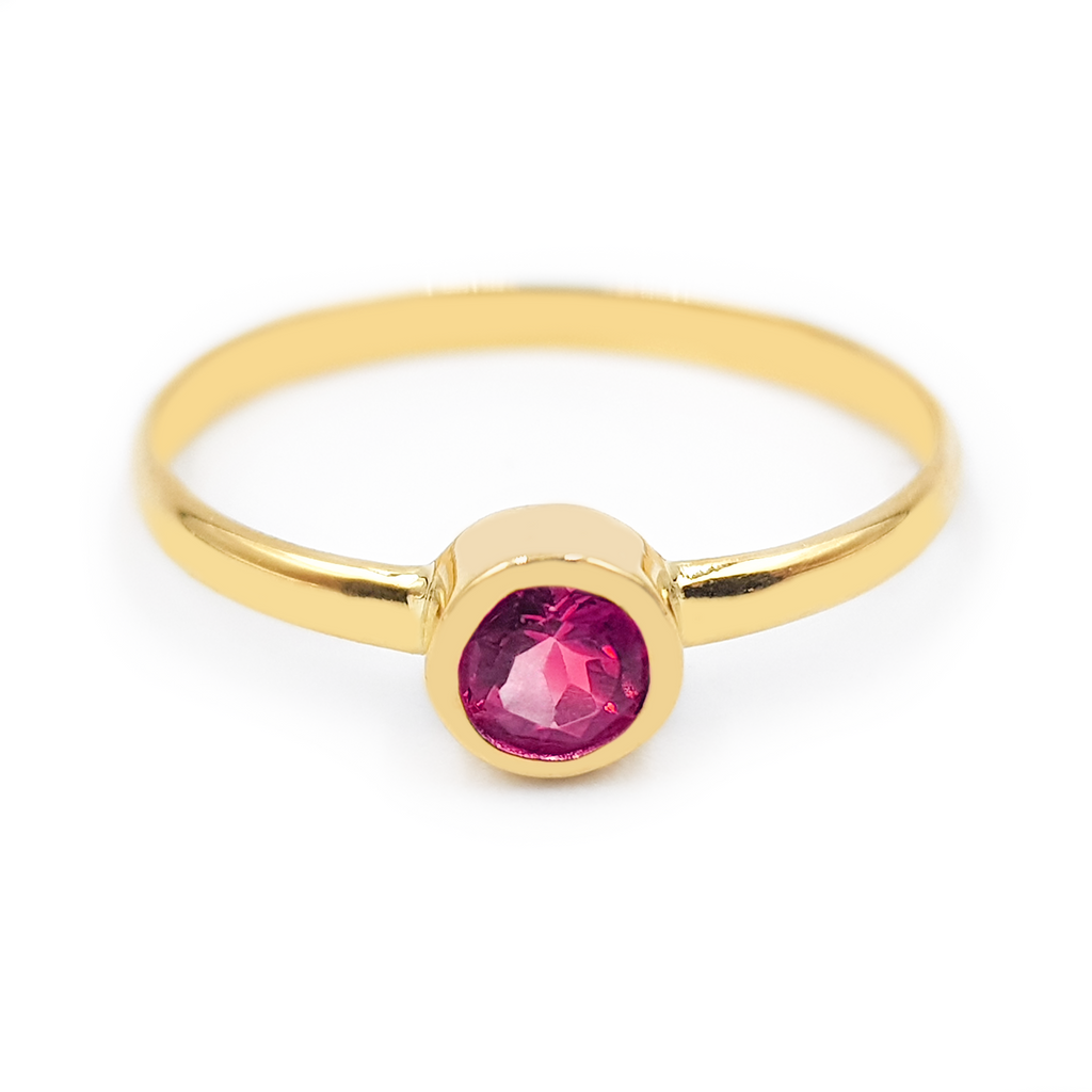 Anillo Solitario - Oro 18k