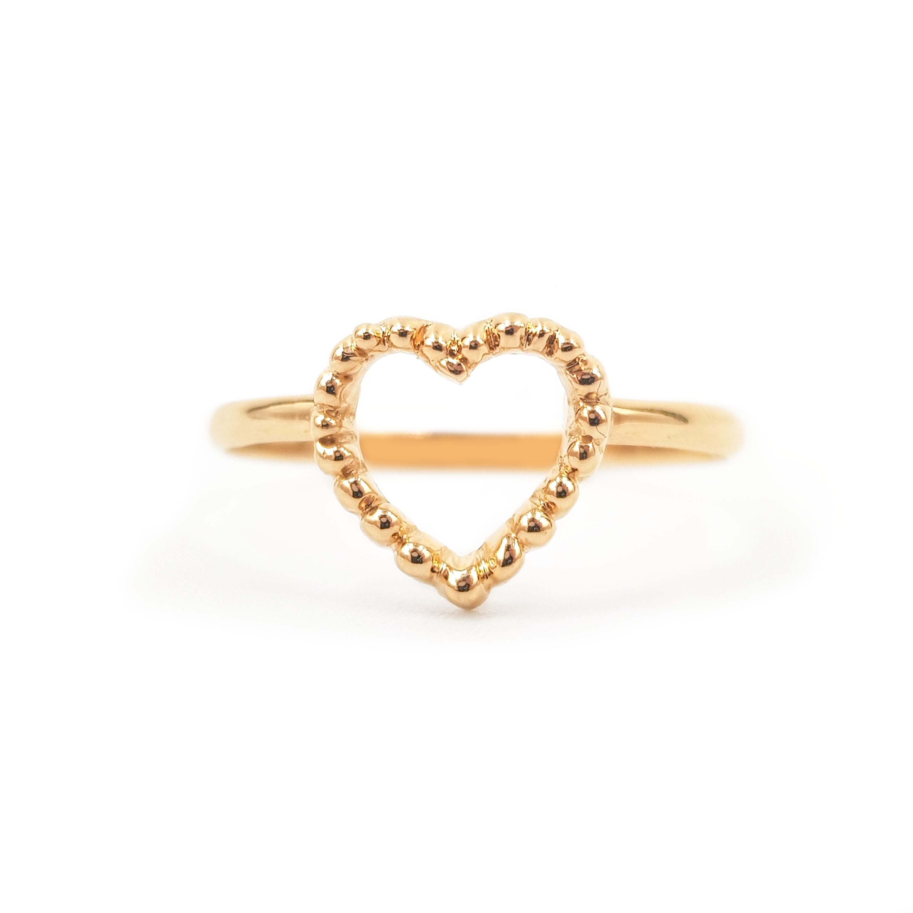 Anillo Tiny Silueta De Corazón 2  Oro 18K