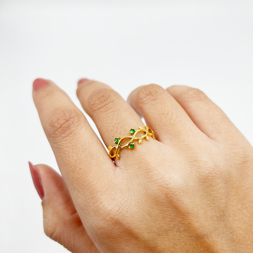 Anillo Fairy Green - Oro 18K