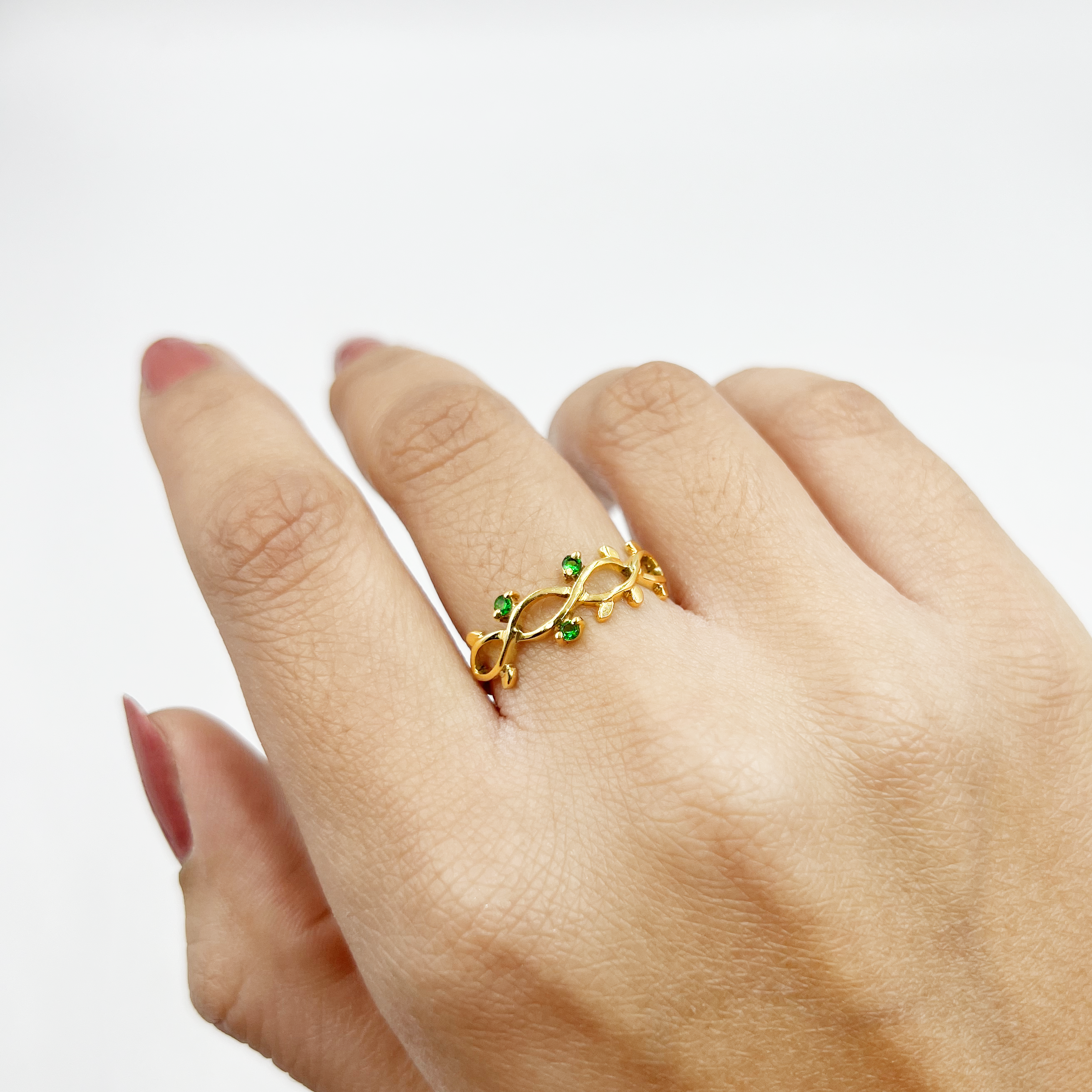 Anillo Fairy Green - Oro 18K
