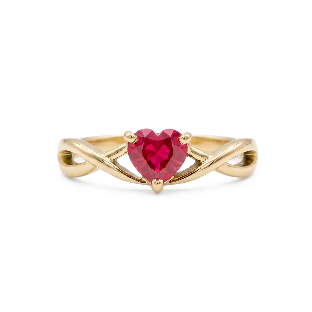 Anillo Amor Rubí - Oro 18k